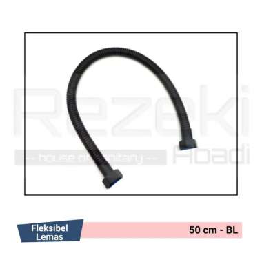 Selang Fleksibel Stainless Lemas - Hose Flexible Lentur Closet dan Wastafel 50cm-Black