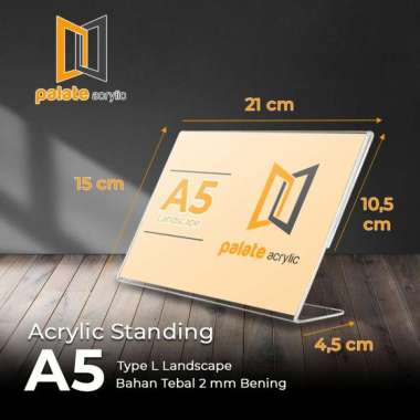 ACRYLIC A5 LANDSCAPE TYPE L / AKRILIK BROSUR A5L LANDSCAPE 2MM
