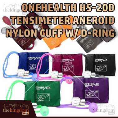 Onehealth HS-20D Aneroid Sphygmomanometer Nylon Cuff with D-Ring Tensimeter Alat Cek Tensi Manual Ja