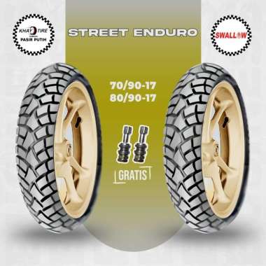 Paket Ban Tubles Motor Bebek SWALLOW STREET ENDURO 70/90 - 80/90 Ring 17