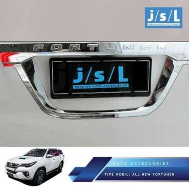 Garnish List Ornament Chrome Pintu Belakang All New Fortuner VRZ 2017