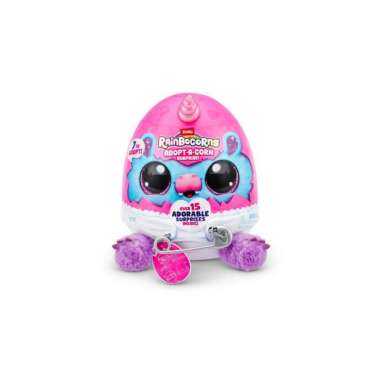 IMBEX - Mainan Boneka Plush Rainbocorns Adopt A Corn Surprise Series 1 Furry Purple
