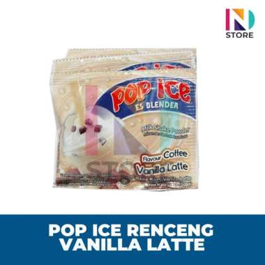 POP ICE RENCENG/RENTENG ISI 10 SACHET VANILLALATTE RENCENG