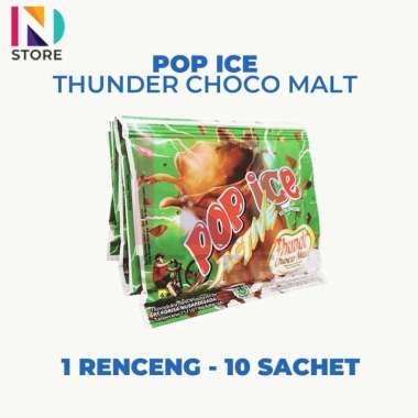 POP ICE RENCENG/RENTENG ISI 10 SACHET THUNDER CHOCO MALT