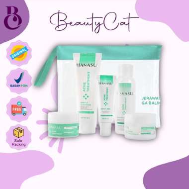 Paket Hanasui Flawless Glow 10 Series 4in1 / Paket Hanasui Acne Treatment Series 5in1 day cream
