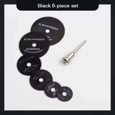 QBLADE Mata Gergaji Mini Gerinda Hss Set 7Pcs Hitam 11026