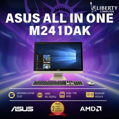 PC Asus AIO M241DAK-WA541T / AMD Ryzen R5-3500U / 4GB/ 1TB / 23.8β