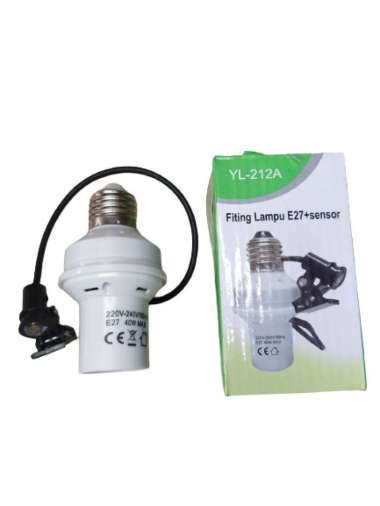 Fitting Lampu Sensor Cahaya Otomatis Lottol RL-212 / Fitting Lampu Otomatis 1 Pcs