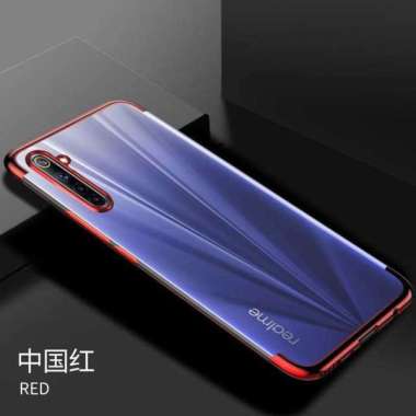 Case Realme 6 Realme Narzo Case Luxury Clear Transparent Plating Case Realme 6 Merah