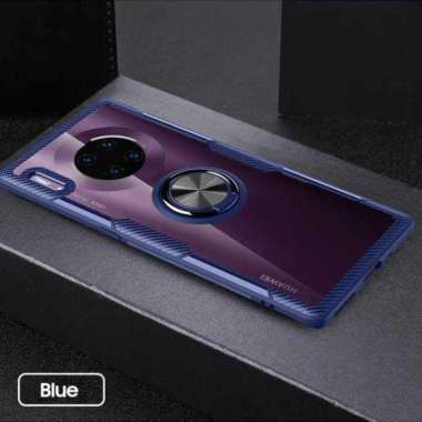 Huawei Mate 30 Pro Hybrid Carbon Fiber Ring Stand Clear Case Mate 30Pro Biru
