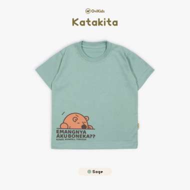 OVIKIDS Katakita - Baju Kaos Meme Anak Laki-Laki Perempuan 2-6Tahun 4 Sage