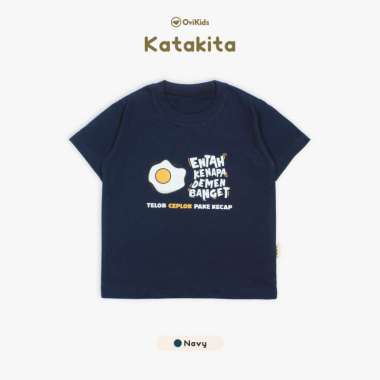 OVIKIDS Katakita - Baju Kaos Meme Anak Laki-Laki Perempuan 2-6Tahun 4 Navy