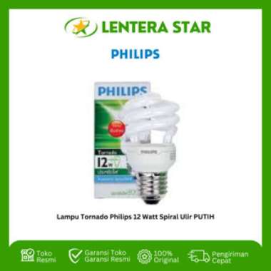 Lampu Tornado Philips 12 Watt Spiral Ulir PUTIH