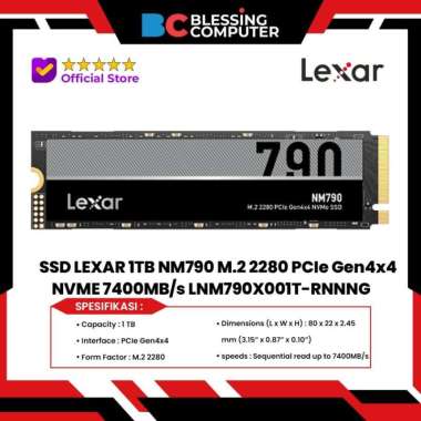 LEXAR NM790 1TB PCIe Gen4x4 NVME 7400MB/s LNM790X001T SSD 1 TB