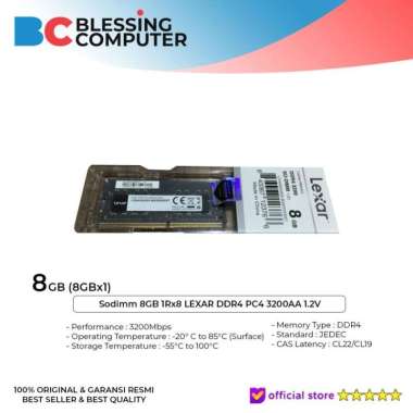 Sodimm 8GB 1Rx8 LEXAR DDR4 PC4 3200AA 1.2V LD4AS008G-B3200GSST