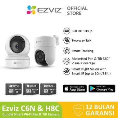 Ezviz C6N & H8C CCTV Indoor Outdoor Smart Home Ip Camera w/SD Card Ezv 128Gb