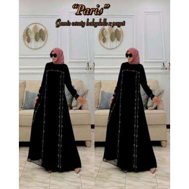 GAMIS CERUTY PAYET BELAH PREMIUM TERMEWAH BAJU GAMIS SERUTI CANTIK GAMIS LEBARAN WANITA TERBARU Ld11