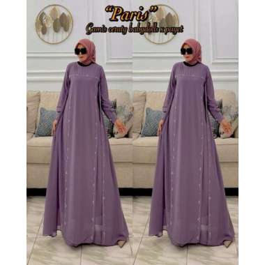 GAMIS CERUTY PAYET BELAH PREMIUM TERMEWAH BAJU GAMIS SERUTI CANTIK GAMIS LEBARAN WANITA TERBARU Ld11