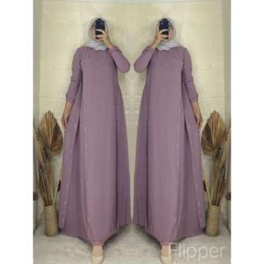 GAMIS CERUTY PAYET BELAH PREMIUM TERMEWAH BAJU GAMIS SERUTI CANTIK GAMIS LEBARAN WANITA TERBARU Ld11