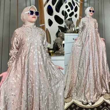 GAMIS SANTORINI BORDIR GAMIS BORDIR CANTIK DAN MEWAH GAMIS KEKINIAN KONDANGAN PESTA GAMIS VIRAL TERB