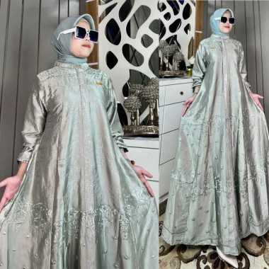 GAMIS SANTORINI BORDIR GAMIS BORDIR CANTIK DAN MEWAH GAMIS KEKINIAN KONDANGAN PESTA GAMIS VIRAL TERB