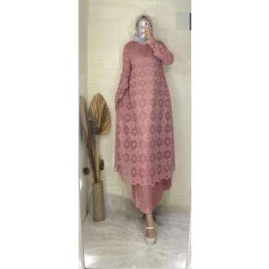 GAMIS BROKAT MALAYSIA PLISKET PREMIUM GAMIS BURKAT BAJU KONDANGAN CANTIK MEWAH MODEL TERBARU XXL (Se