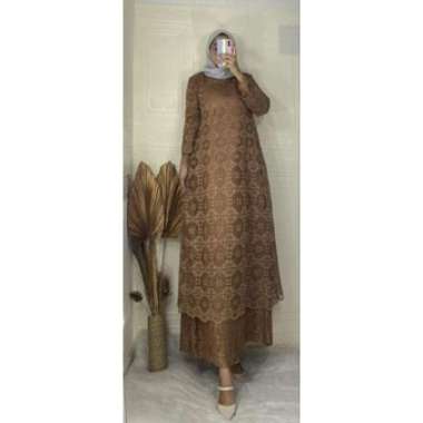 GAMIS BROKAT MALAYSIA PLISKET PREMIUM GAMIS BURKAT BAJU KONDANGAN CANTIK MEWAH MODEL TERBARU XXL (Se