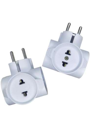 Steker / Steker T Cabang 4 Dutron SNI - Steker T Datar Multi - 1 Pcs