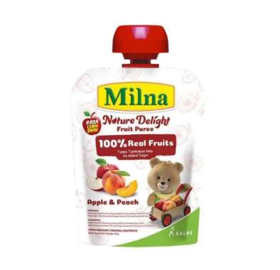 Milna Nature Delight, Pure Buah Untuk Selingan Si Kecil Apple&peach