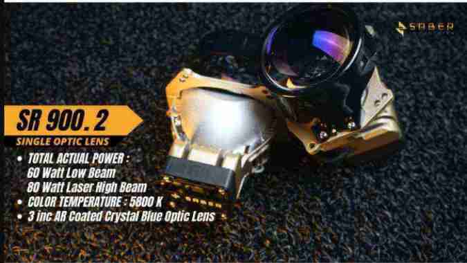 SABER SR900.2 HEADLAMP MOBIL LED PROJIE PROJECTOR MOBIL