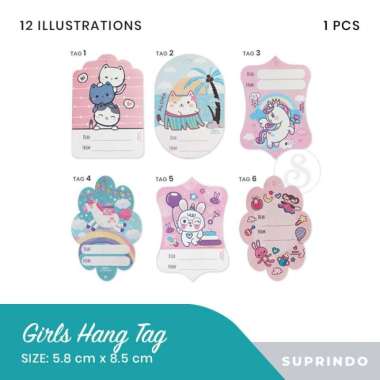 (PER PCS) HANG TAG MOTIF GIRLS TAG - SW GIRLS 07