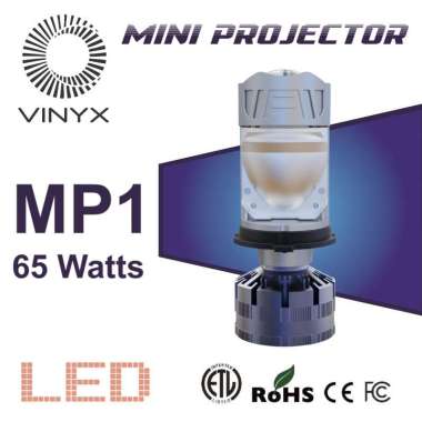 Lampu LED Vinyx MP1 H4 65W Projie H4 Mini Projector Lens Lensa Motor Mobil Headlamp Headlight RHD Vi