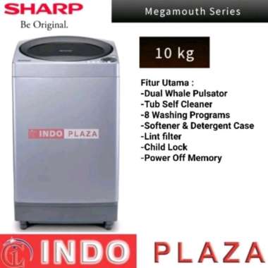 MESIN CUCI SHARP 1 TABUNG 10 Kg ES-M1008TSAK