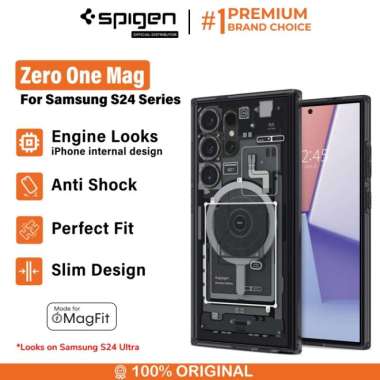 CASE GALAXY S24 ULTRA PLUS FE SPIGEN ULTRA HYBRID ZERO ONE MAGFIT ANTI SHOCK CRACK CASING S24 Zero O
