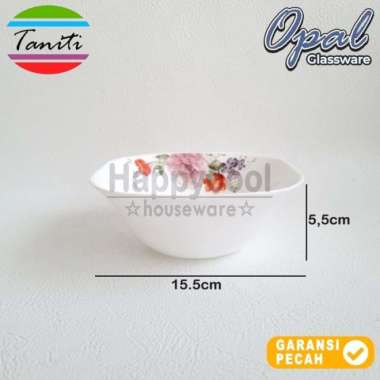 TANITI 1pcs Mangkok Segi Keramik 7,5in Opal Antheros Series Mangkok Salad Mangkok Saji 19cm 6 Inch S