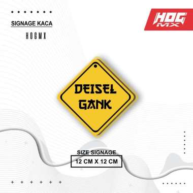 Signage Gantungan Kaca Mobil Kuning DIESEL GANK