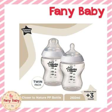 TOMMEE TIPPEE CLOSER TO NATURE PP FEEDING BOTTLE 260ML 2PK