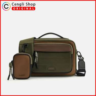 TAS PEDRO SELEMPANG PRIA ORIGINAL SLING BAG BRANDED HIJAU ARMY GREEN COKLAT BROWN PM015