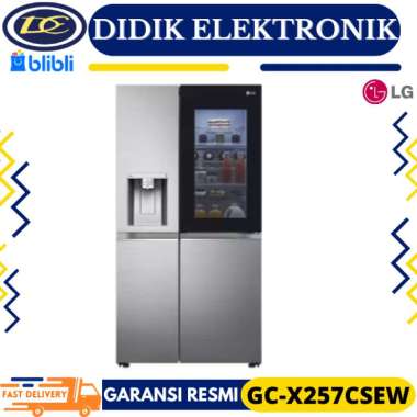 KULKAS LG GC-X257CSEW 674L Kulkas Side by Side Instaview Door Colling+
