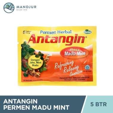 Permen Antangin Madu Mint Sachet 5 Butir - Permen Herbal Pelega Tenggorokan