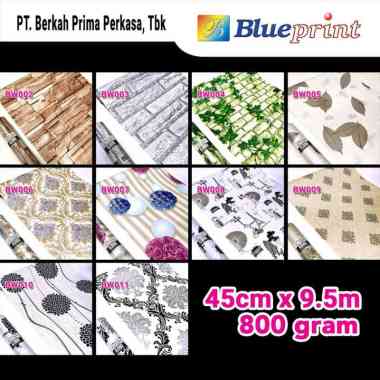 Wallpaper Sticker Vinyl Dinding BLUEPRINT 45Cm x 9,5M Varian BW002 - BW011 BW002