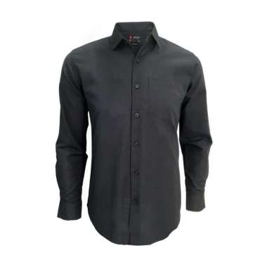 Redcliff Kemeja Pria Polos Panjang Hitam 6BK301303 M