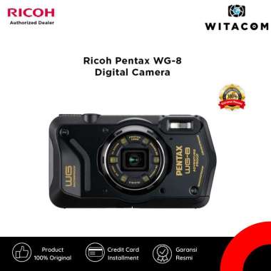 WITACOM - Ricoh Pentax WG-8 / Ricoh WG8 / WG 8 Digital Camera - Garansi Resmi Black