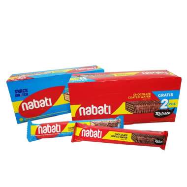 Nabati Coated Wafer Nabati Chocolate coated wafer nabati wafer cokelat coklat kelapa isi12pcs Coklat
