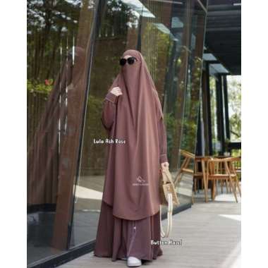 Fk Lula by Khizanah sunnah | FK Calla | French Khimar Jumbo Ash rose