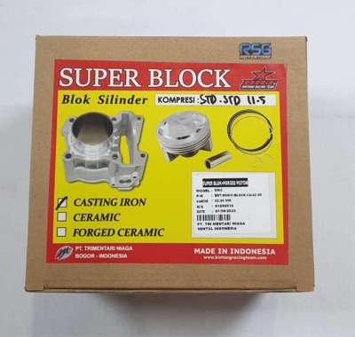 BLOK CAST IRON & FORGED PISTON BRT SONIC SUPRA GTR NEW CB 150 CBR 150 FACELIFT K56 62.00 KLEP 2421 S