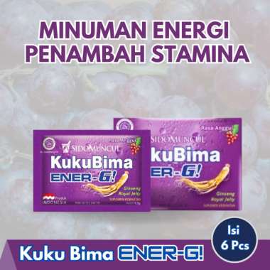 Kuku Bima Energ-G Rasa Anggur 1 Pack isi 6 sachet Minuman Energi