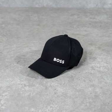 Topi HUGO BOSS GORREESS TEXT SIDE BLACK CAP OS ADJUST 100% ORIGINAL