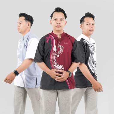Prodigo * Baju Koko Pria Kencana I Kemeja Koko Pria Dewasa I Baju Muslim I Pakaian Muslim Lengan Pen