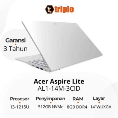 ACER ASPIRE LITE AL1-14M-3BID/3CID Core i3-1215U 8GB 512GB 14″ WUXGA IPS WIN11 OHS 3CID